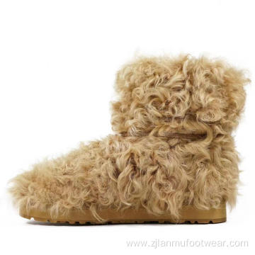 2023 Fashion Non-Slip Flat Sheepskin Winter Snow Boots